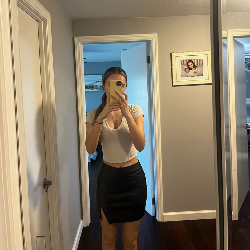 Leather Black Skirt